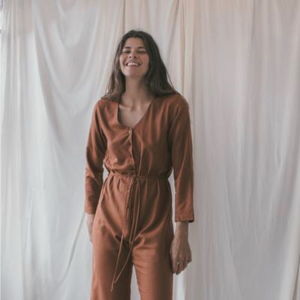 OZMA of California Medium M Jumpsuit in Silk Noil